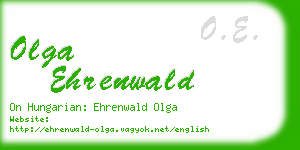 olga ehrenwald business card